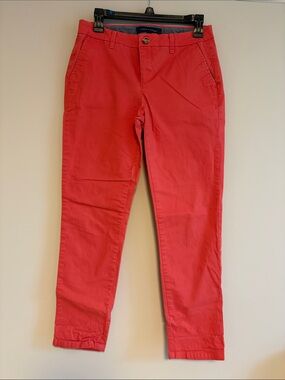 Tommy Hilfiger Women Coral-Red Chino Pants